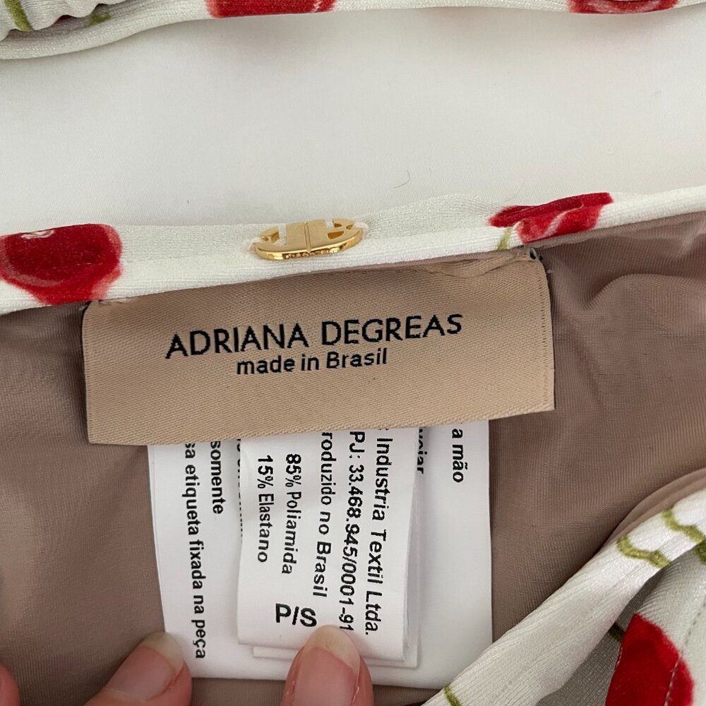 Adriana Degreas P/S Small - Cherry Bomb Triangle Bikini Top & Bottom, NEW - Picture 7 of 9